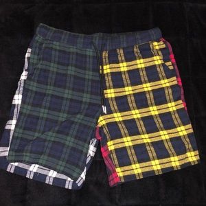 Mens shein plaid shorts
